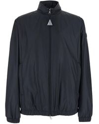 Moncler - 'Meidassa' Jacket With High Collar And Logo Patch On The Sleeve - Lyst