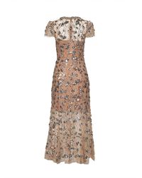 self-portrait tiered striped sequin midi dress Rent Sequin-Striped Tiered Midi Dre - Self-Portrait
