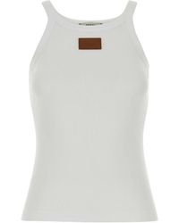 Fendi - Stretch Cotton Tank Top - Lyst