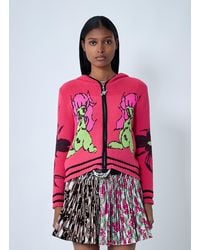 Chopova Lowena Tammie Jo  カーディガン  セーター Chopova Lowena Tammie Jo Zip-Up Cardigan in Blue | Lyst
