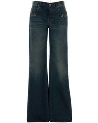 Gucci - Low Rise Bootcut Denim Pants - Lyst