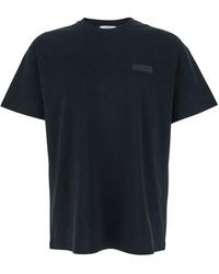 Givenchy - Crewneck T-Shirt With Logo Patch On The Front - Lyst