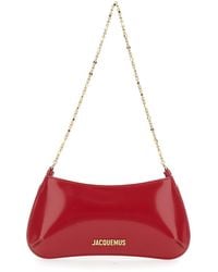 Jacquemus - 'Le Petit Bisou Chaine' Shoulder Bag With Chain Strap And Logo Lettering On The Front - Lyst