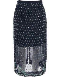 Dries Van Noten - 'Sokna' Skirt With Rhinestone Embellishments On The Front And Rear Concealed Zip Closure - Lyst