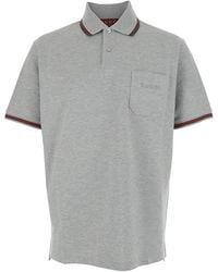 Gucci - Mélange Cotton Piquet Polo Shirt With Embroidery - Lyst