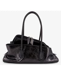 The Attico - La Passeggiata Small Laminated Leather Shoulder Bag - Lyst