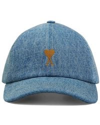 Ami Paris - Denim Baseball Hat - Lyst