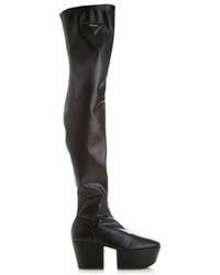 Prada - Technical Nappa Platform Thigh-high Boots - Lyst