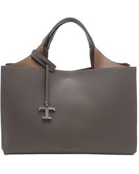 Tod's - Di Reverse Leather Tote Bag - Lyst