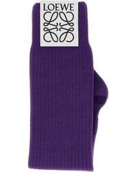 Loewe - Stretch Wool Blend Socks - Lyst