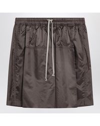 Moncler - Mud-Colored Drawstring Kilt Shorts - Lyst