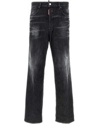 DSquared² - Black Stretch Denim Loose Jeans - Lyst