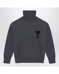Ami Paris - Turtleneck Sweater De Coeur - Lyst