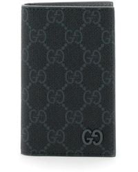 Gucci - Card Holder With All-Over Gg Motif And Logo On The Front - Lyst