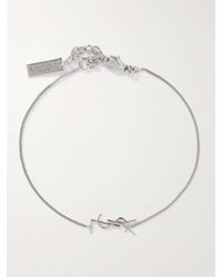 Saint Laurent - Logo-Detailed-Tone Chain Bracelet - Lyst