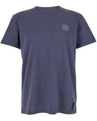 Fendi - Crewneck T-Shirt With Logo Print On The Front And Logo Patch On The Rear - Lyst
