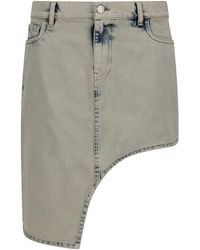 Coperni - Asymmetric Denim Miniskirt - Lyst