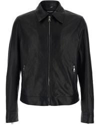 Dolce & Gabbana - Jacket With Classic Collar And Logo Patch On The Back - Lyst
