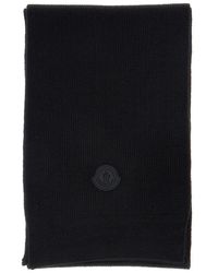 Moncler - Scarf With Logo Patch On The Front - Lyst