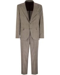 Brunello Cucinelli - Prince Of Wales Flannel Suit - Lyst