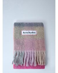 Acne Studios - Logo Patch Check Scarf - Lyst