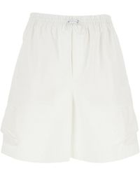 Gucci - Bermuda Pants With Elastic Drawstring Waist And Rear Web Print - Lyst