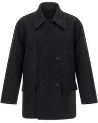Fendi - Felt Wool Coat - Lyst