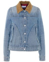 McQueen - Mcqueen Boxy Denim Jacket - Lyst