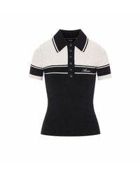 Amiri - Script Logo Knit Slim Polo - Lyst