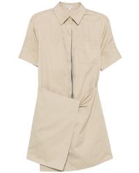 Loewe - Cotton And Silk Mini Dress - Lyst