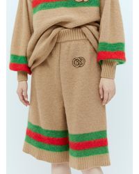 Gucci - Interlocking Gg Wool Mohair Bermuda Shorts - Lyst