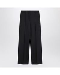 Prada - Wool Wide Trousers - Lyst