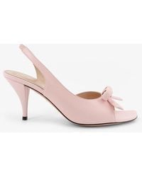 Dior - Dior Dior Bow Leather Sandals - Lyst