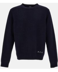 A.P.C. - Edmond Crew Neck Sweater - Lyst