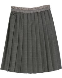 Miu Miu - Pleated Midi Skirt - Lyst
