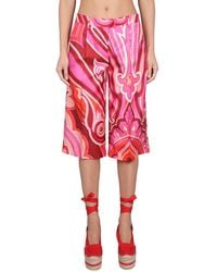 Etro - Silk And Cotton Bermuda Shorts For - Lyst
