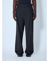 Kiko Kostadinov Kreuk Tailored Trousers Crow in Black for Men | Lyst