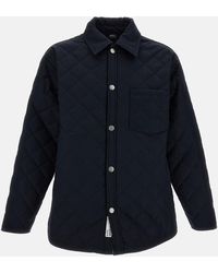 A.P.C. - Quilted Wool Blend Blouson Jacket With Classic Detailing - Lyst