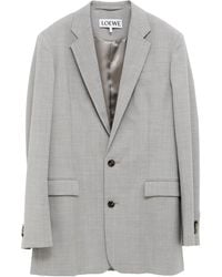 Loewe - Wool Single-Breasted Jacket - Lyst