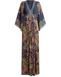 Etro - Paisley Print V Neck Dress - Lyst