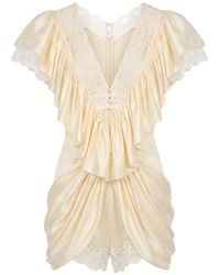Chloé - Chloé Silk Short Jumpsuit - Lyst