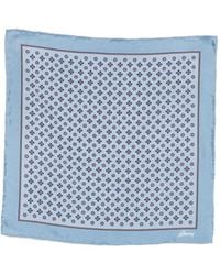 Brioni - Printed Silk Pocket Square - Lyst