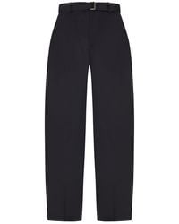 Sacai - Wide-Leg Wool-Blend Trousers With A Belt - Lyst