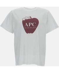 A.P.C. - Short-Sleeve T-Shirt With A Print - Lyst