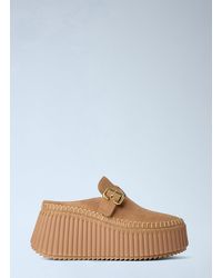Chloé - Chloé Nama Wedge Mules - Lyst