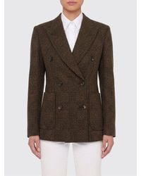 Max Mara - Wool Blend Double-Breasted Blazer - Lyst