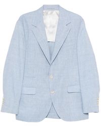 Brunello Cucinelli - Single-Breasted Blazer Jacket - Lyst