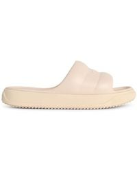 Moncler - Altive' Ivory Rubber Slides - Lyst