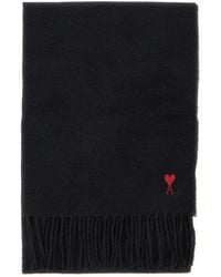 Ami Paris - Wool Scarf Ami De Coeur - Lyst