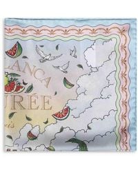 CASABLANCA - Printed Silk Laduree X Medium Scarf - Lyst